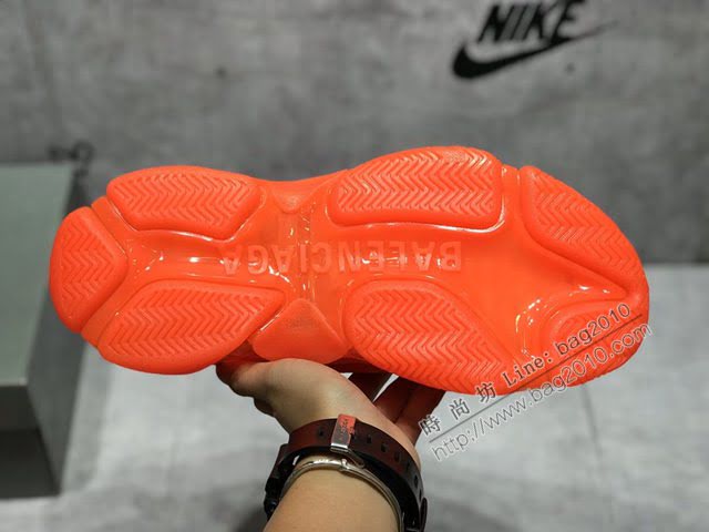 Balenciaga經典款男女鞋 巴黎世家頂級版本Triple S厚底氣墊大底LOGO老爹鞋 Balenciaga情侶款老爹鞋  hdbl1267
